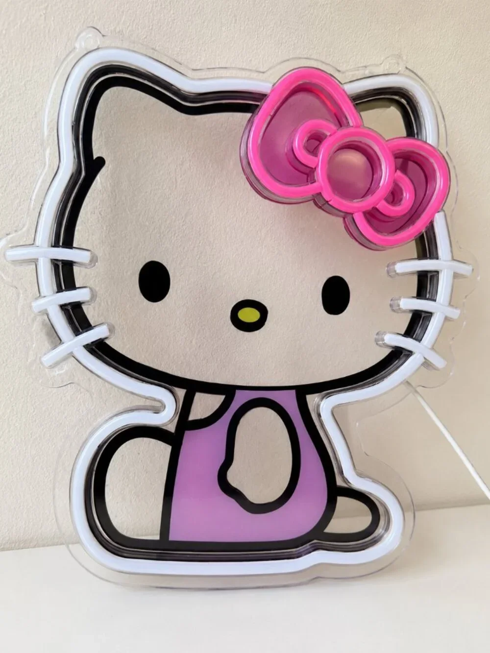 Hello Kitty LED Neon Wall Light Pink Bow Decor